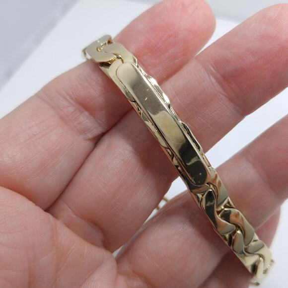 Vintage SPEIDEL USA Woman's Gold Plated ID Bracelet, Ready for Engraving - Picture 10 of 10